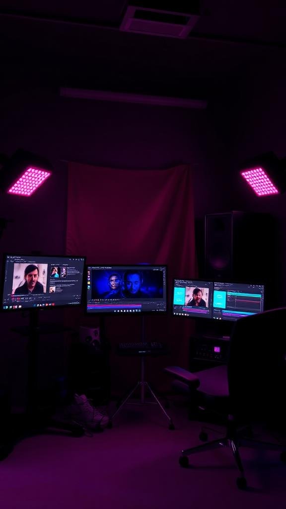 Faceless YouTube channel production setup